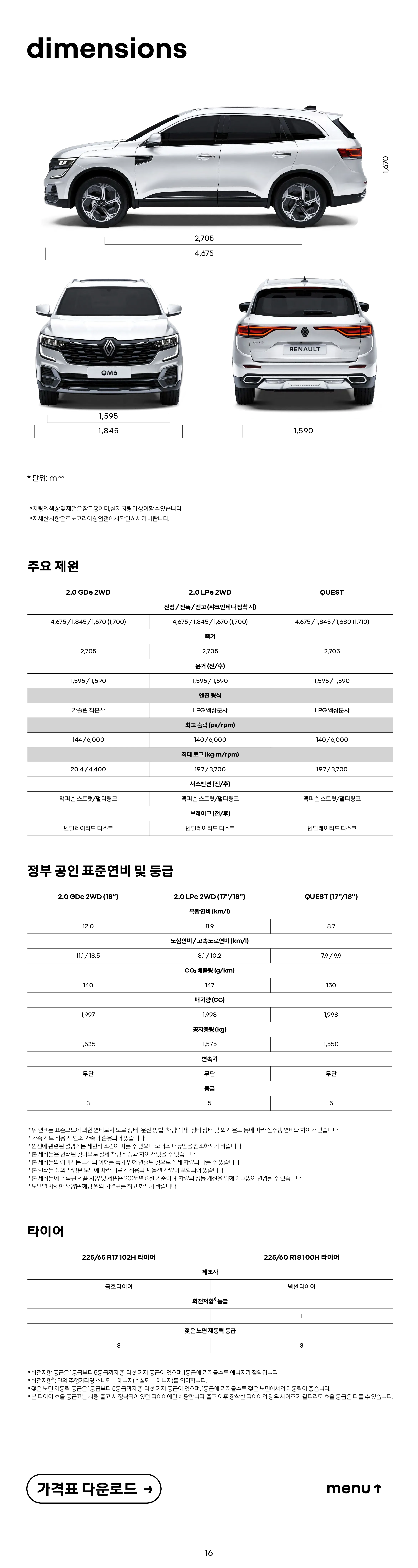 2025 QM6 차량 정보 이미지