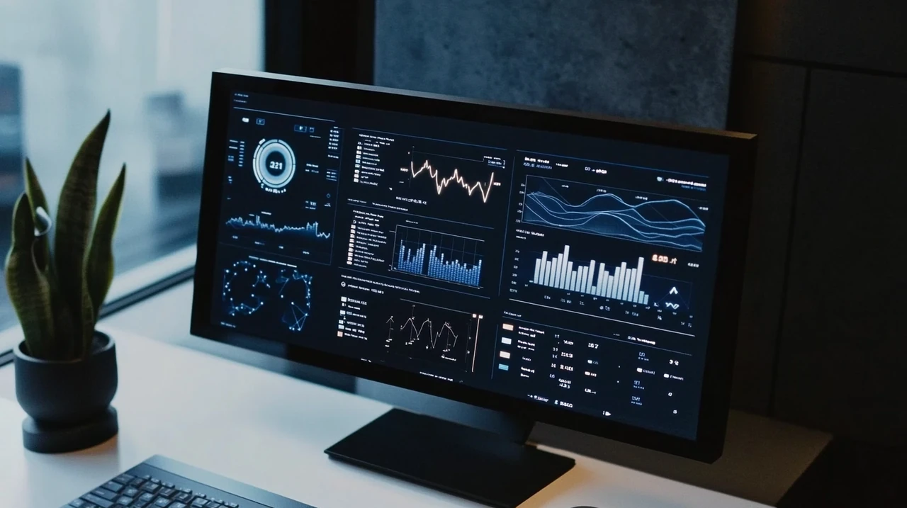 IRP·ISA 연금계좌에서 AI·채권·배당 ETF 실적을 실시간 모니터링하는 디지털 대시보드, 연금 투자 성과, AI ETF, 채권 ETF, 배당주 ETF, 효율적인 자산 평가 관점이 강조