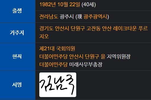 김남국 국회의원 나이 학력 재산 프로필