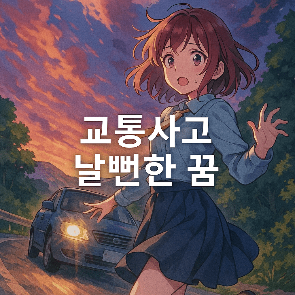 교통사고 날뻔한 꿈