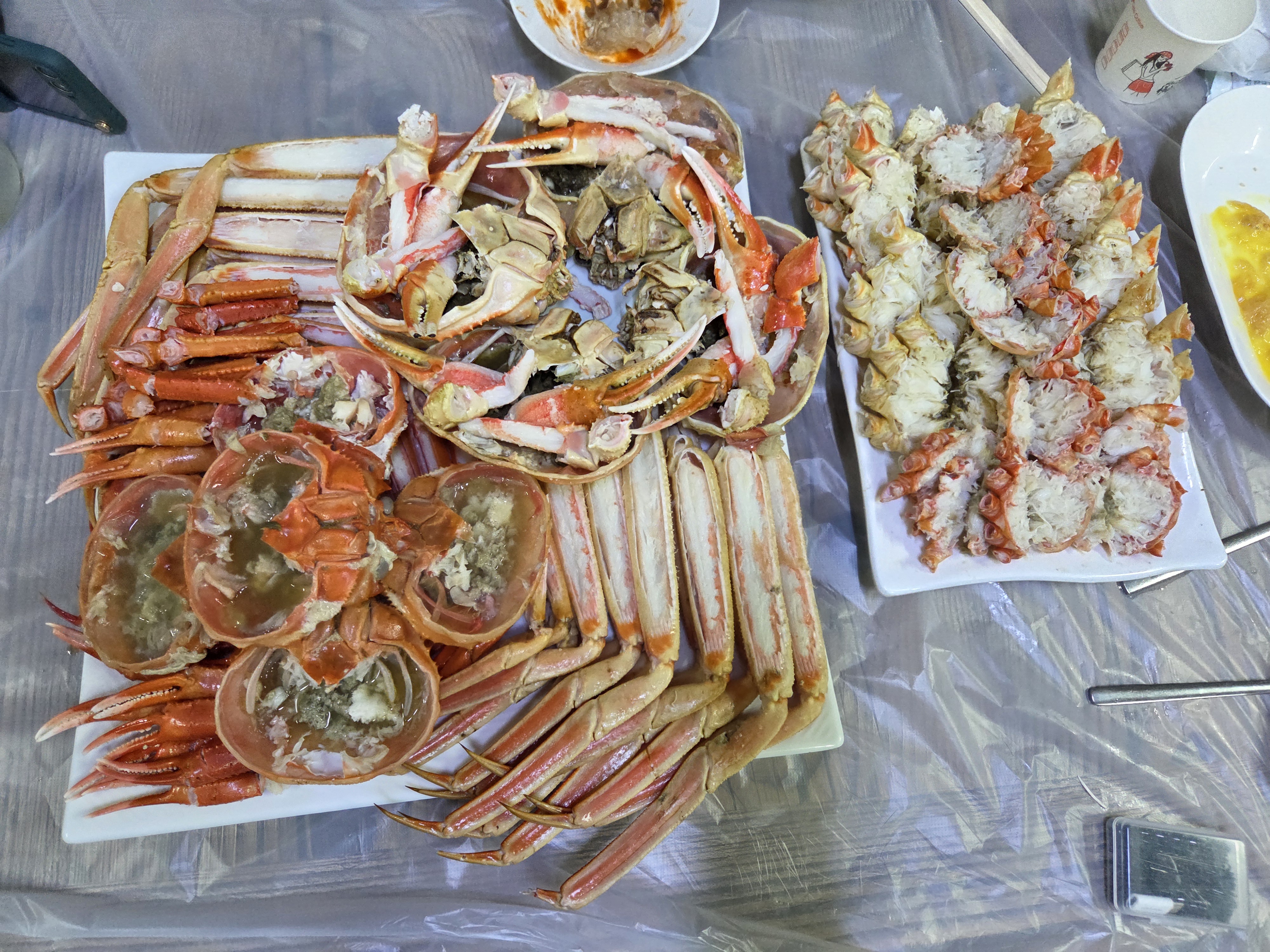 손질한 대게 사진