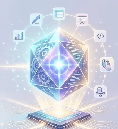 GPT-5.4: 왼쪽에서 오른쪽으로 AI 모델의 진화와 통합 과정을 보여주는 미래적인 일러스트레이션입니다. 단순한 추론 로직의 빛 구체(왼쪽)와 기어&middot;코드 구조(중앙)가 결합되어&amp;#44; 다면체 보석 형태의 GPT-5.4 통합 코어(오른쪽)로 진화했습니다. 최종 코어는 통합 회로 위에 떠 있으며&amp;#44; 글쓰기&amp;#44; 분석&amp;#44; 프레젠테이션&amp;#44; 코딩&amp;#44; 에이전트 자동화 등 모든 전문 업무 아이콘들과 데이터 라인으로 연결되어 완벽한 올라운더 모델을 시각화합니다. (GPT-5.4&amp;#44; AI Model Evolution&amp;#44; Model Integration&amp;#44; Unified Core&amp;#44; Agentic AI&amp;#44; Professional Applications) 