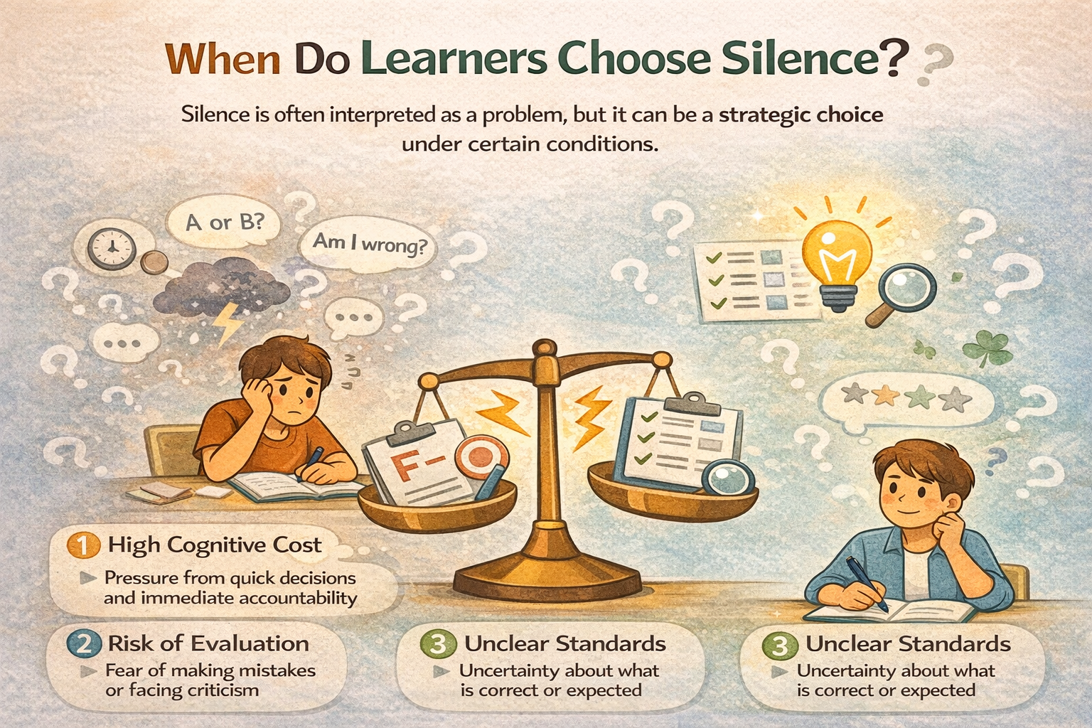 학습자는 언제 침묵을 선택하는가