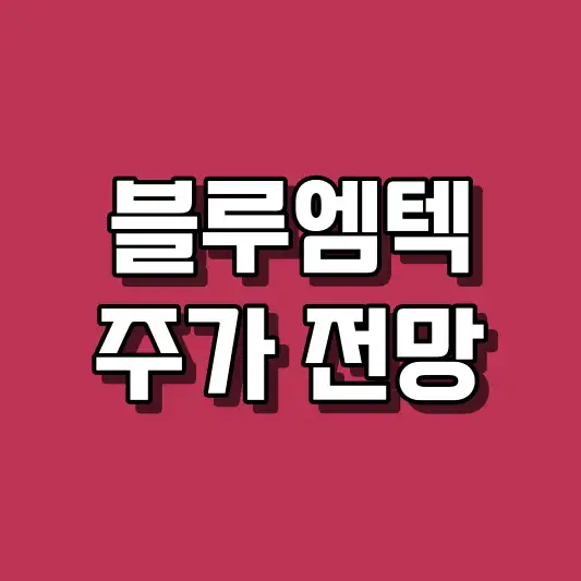블루엠텍 주가 전망