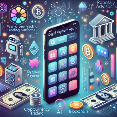 핀테크 기업의 디지털 서비스만 보여주는 이미지