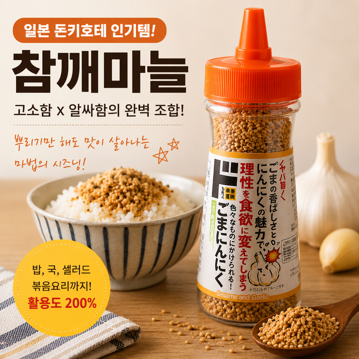 일본 돈키호테 참깨마늘 고마닌니쿠를 표현한 썸네일