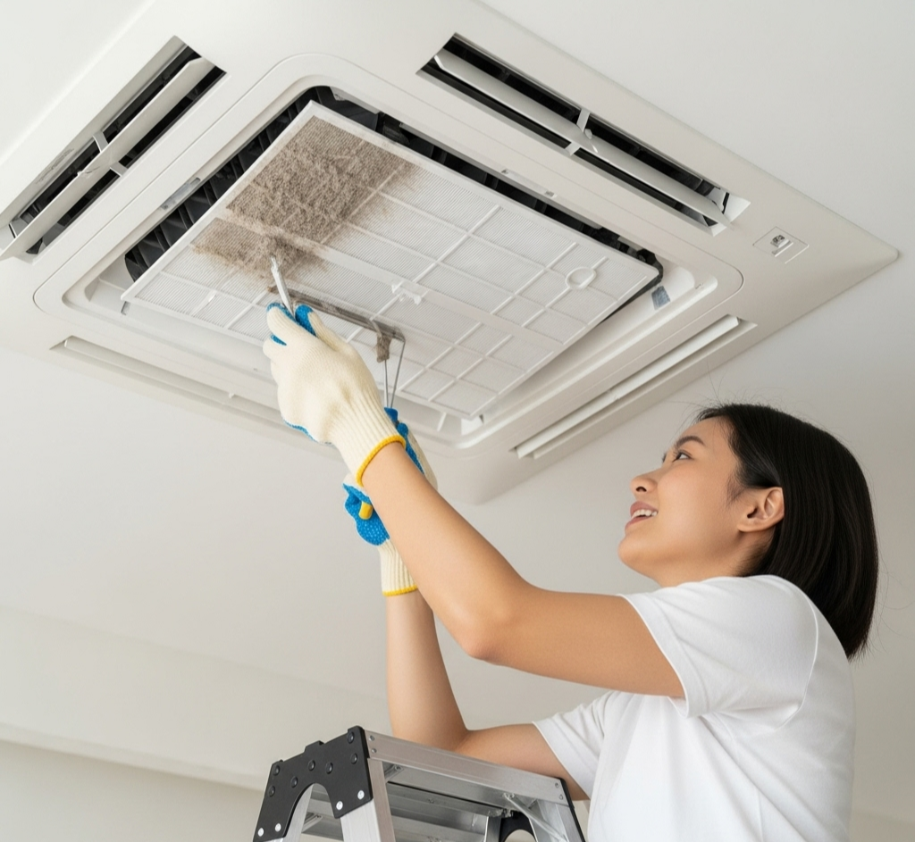 천장형 에어컨 필터 청소 주기