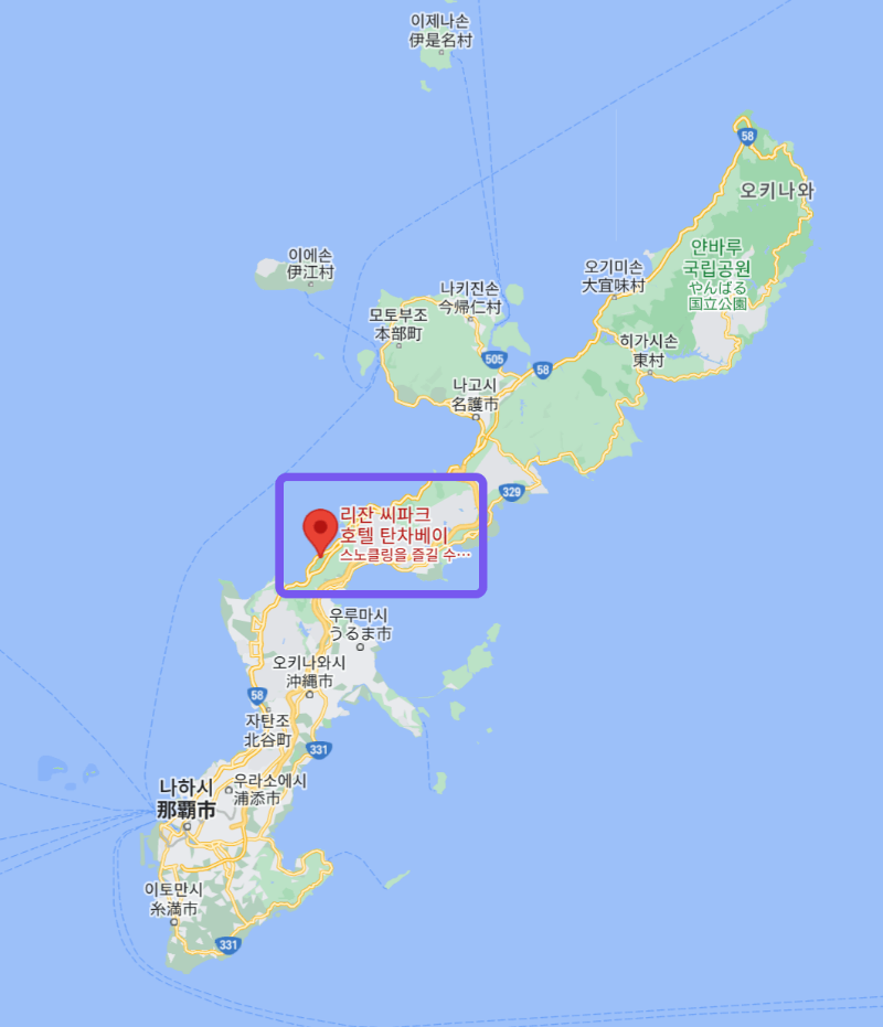 리잔 씨파크 탄차베이 위치