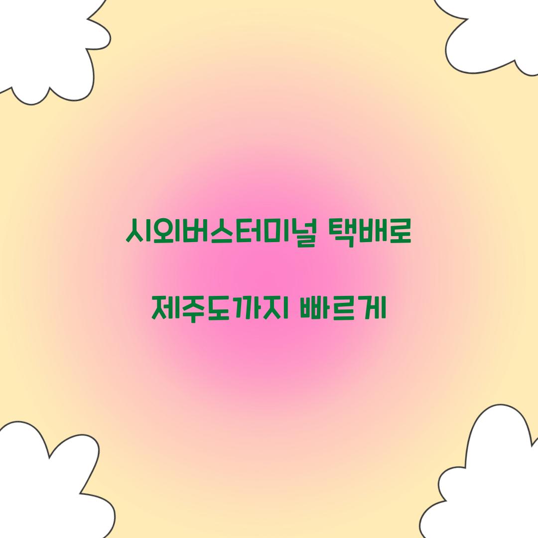 시외버스터미널 택배