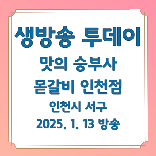 생방송 투데이 맛의 승부사