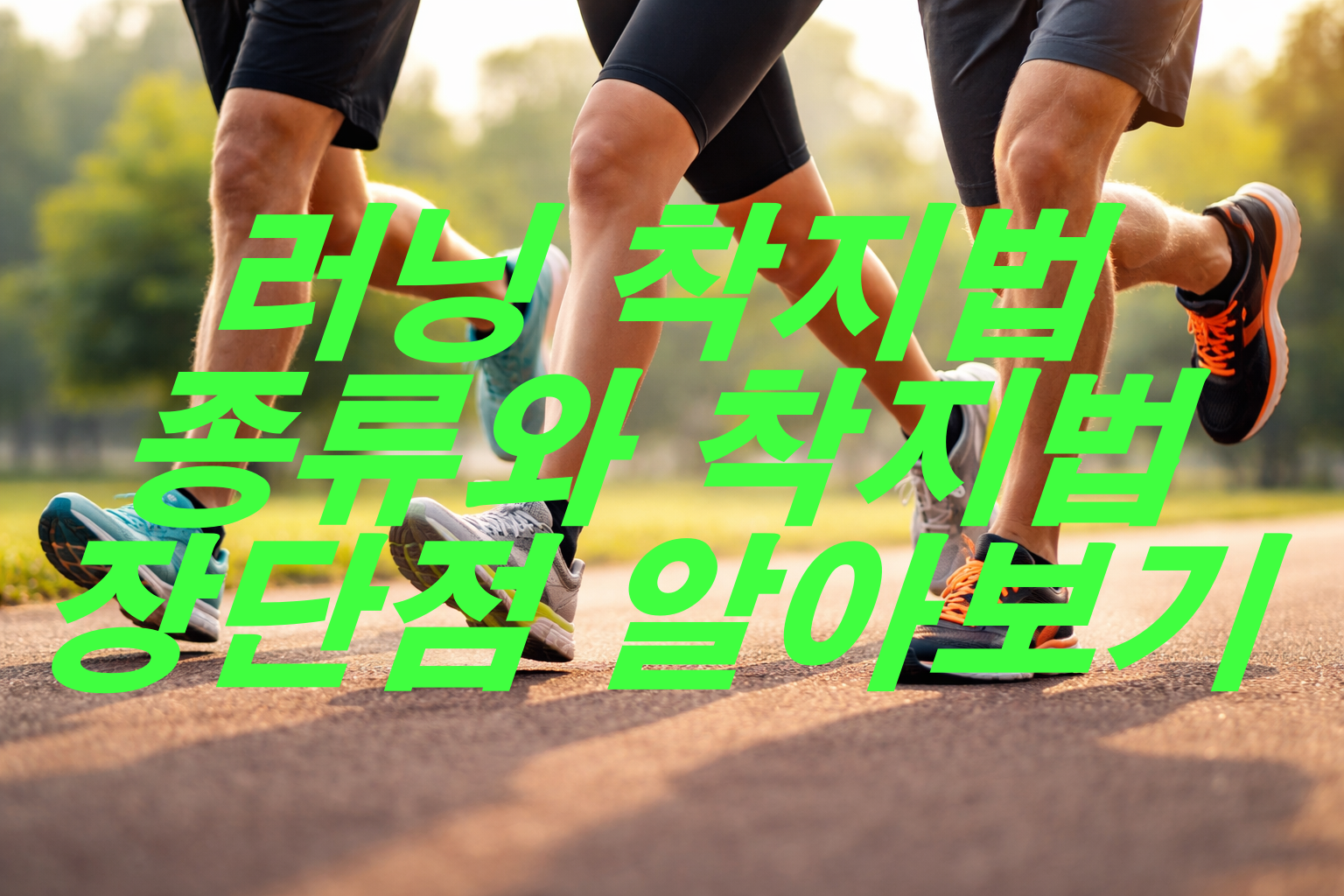 러닝 착지 방법의 종류 알아보기 착지법 장단점