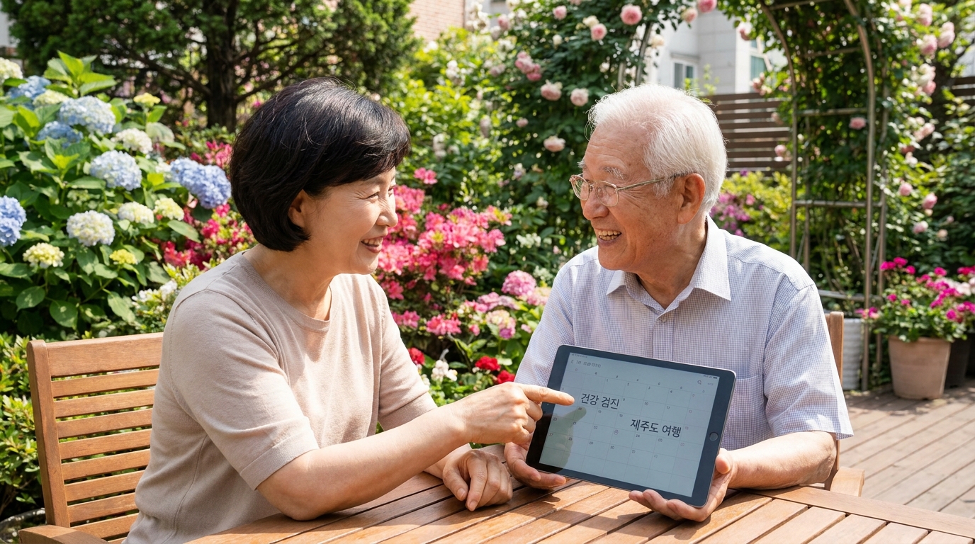 동년배 어르신의 삶을 전문적으로 관리하는 시니어 실버 케어 매니저의 모습