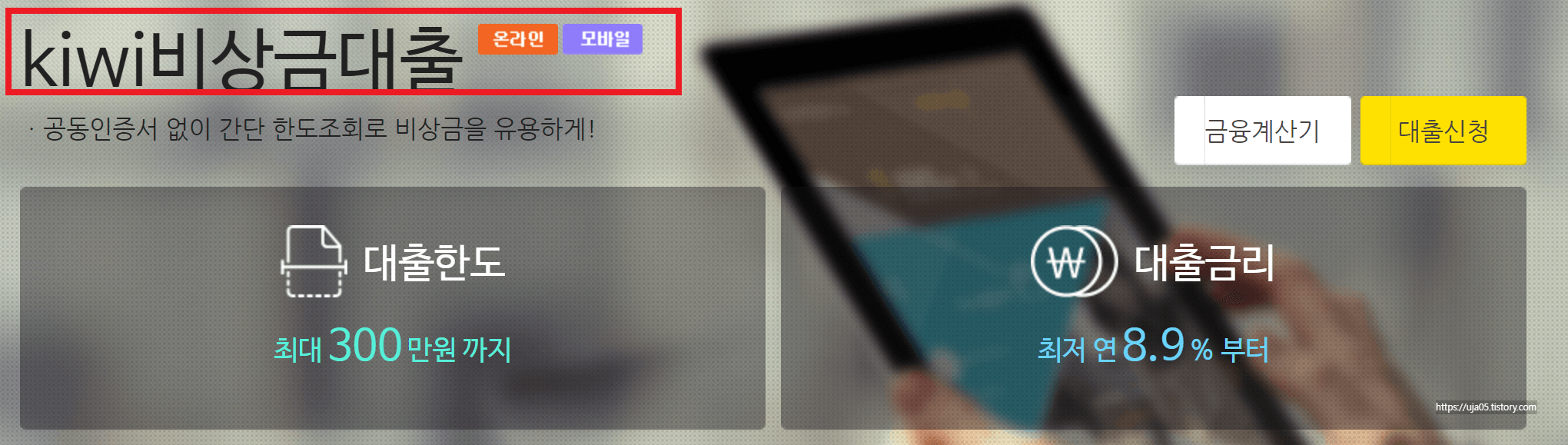비대면 간편 대출 Top 5 - 금리 및 조건