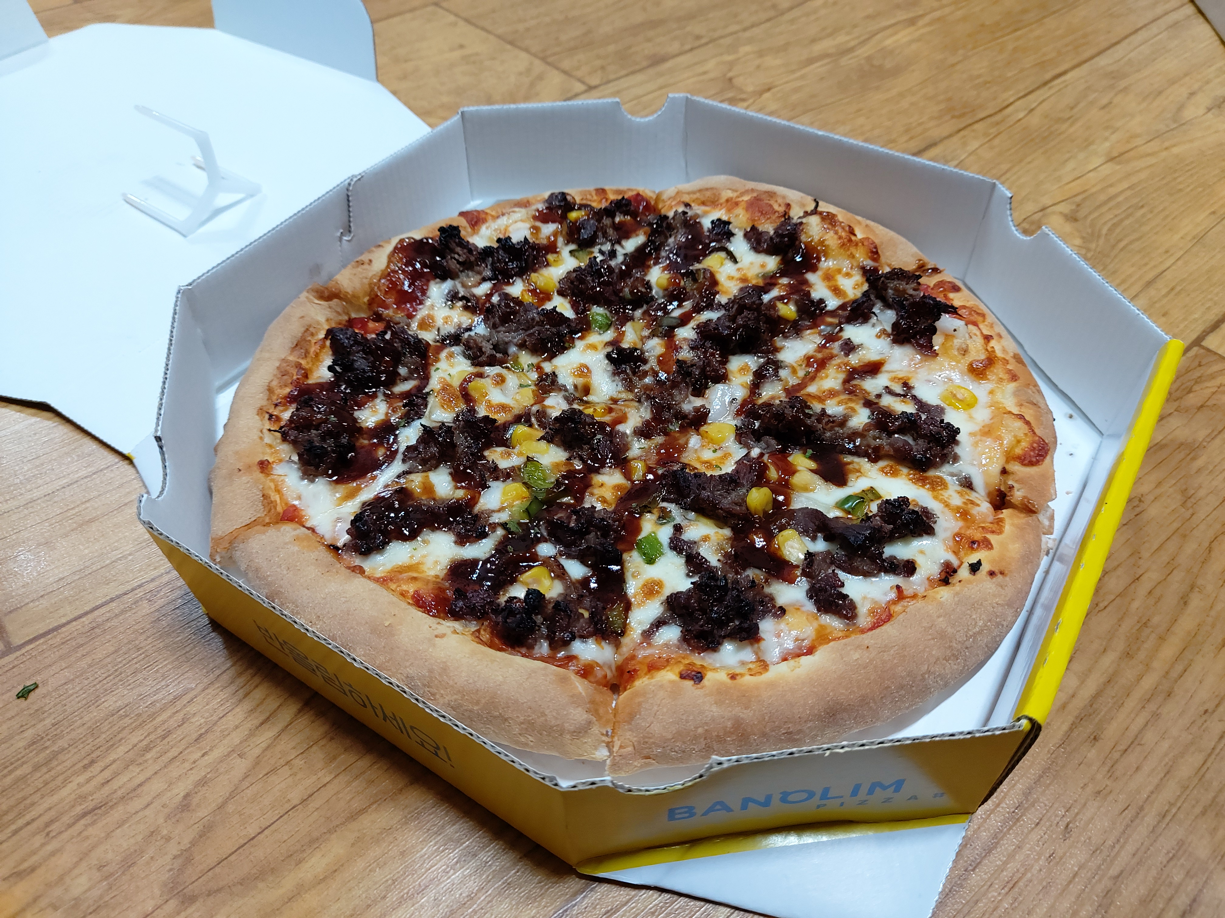 반올림피자샵 박스 오픈