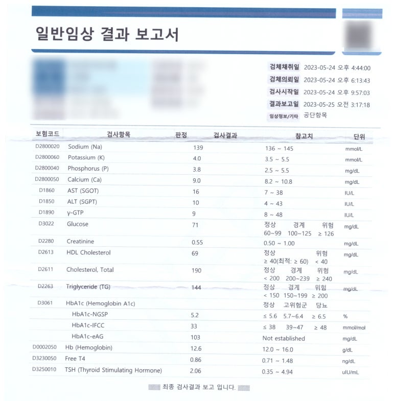 임전당 임신 후 두번째 피검사 결과