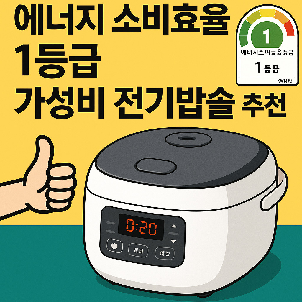 에너지 소비효율 1등급 가전 가성비 전기밥솥 추천