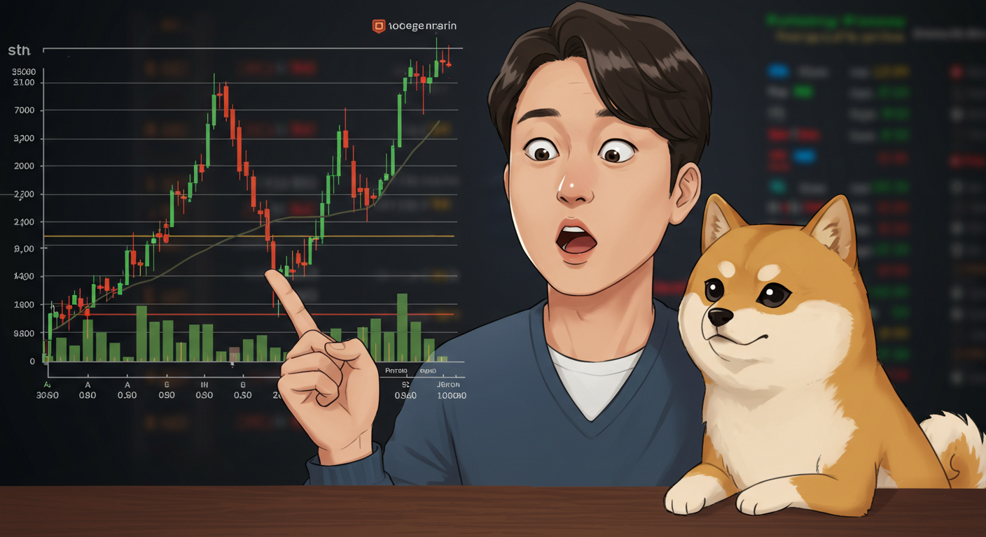 과거 도지코인 시세 변동을 살펴보는 투자자