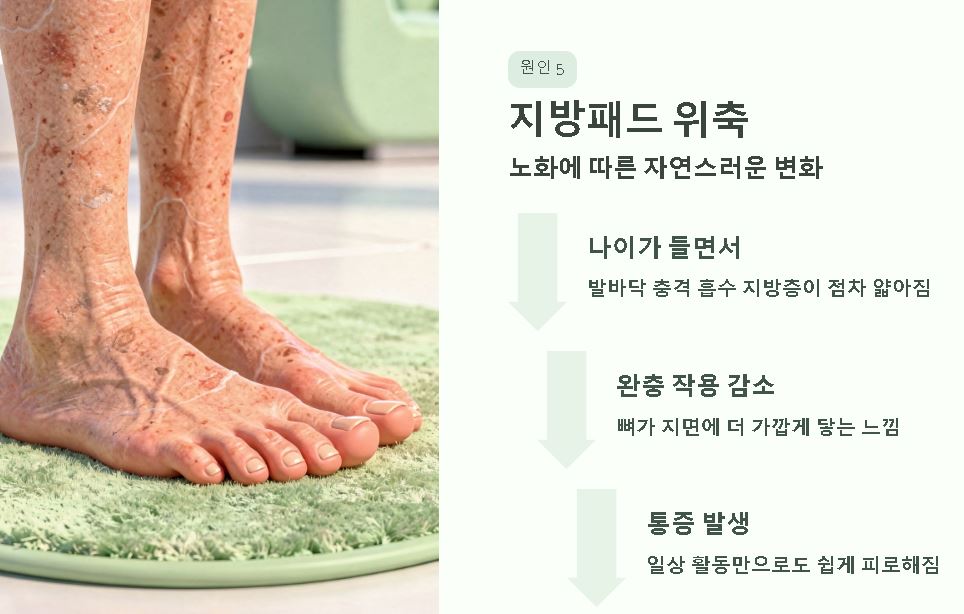 발바닥 앞쪽 통증의 원인 확인