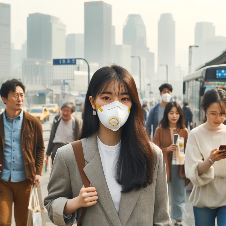 미세먼지 마스트 착용