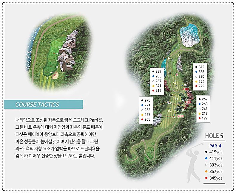 샌드파인CC 아웃 코스 5번 홀