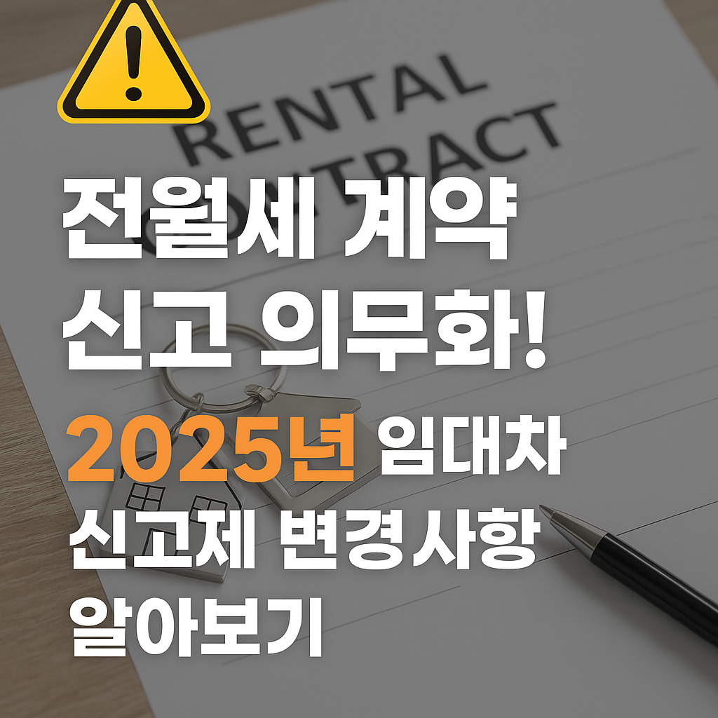 전월세 계약 신고 의무화 2025년 임대차 신고제 변경사항 알아보기