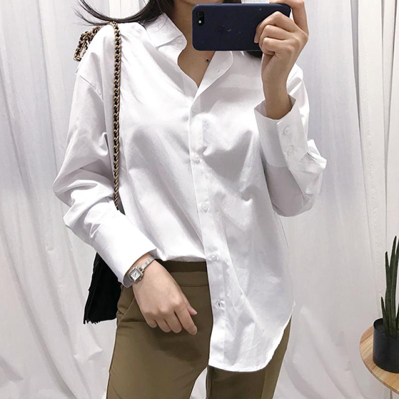 여성남방 화이트블라우스 셔츠블라우스