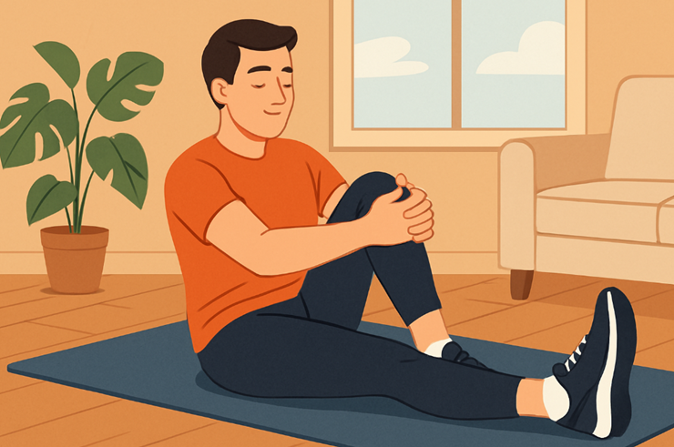 스트레칭 하는 남자