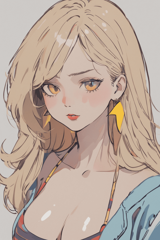 Playground AI로 생성한 그림(1) - 금발 머리 미인