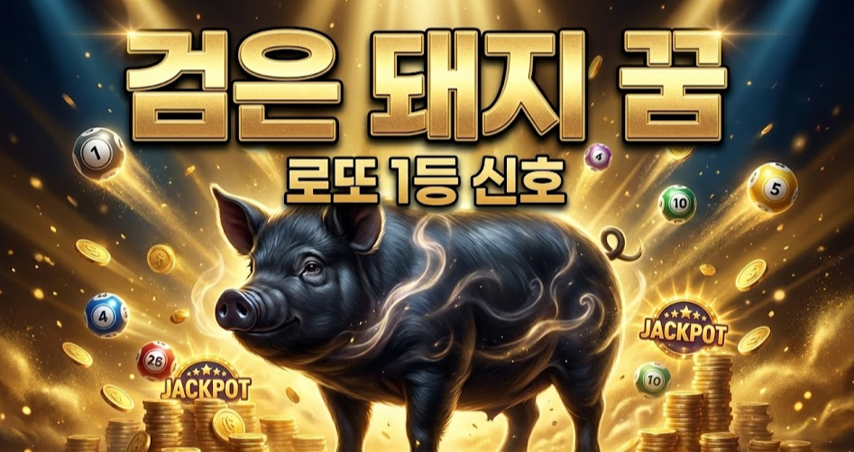 검은 돼지 꿈 로또 1등? 횡재 대박 재물운 완벽 해몽