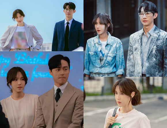 오는 31일 첫방송 되는 JTBC 수목드라마 &#39;끝내주는 해결사&#39;에서 이혼변호사 이지아(김사라 역)&#44; 강기영(동기준)&#44; 김사라의 전남편 오민석(노율성)이 묘한 관계를 보여주고 있다. [사진=SLL&#44; 하우픽쳐스&#44; 드라마하우스]