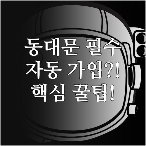 전 구민 자동 가입 2025 동대문구..