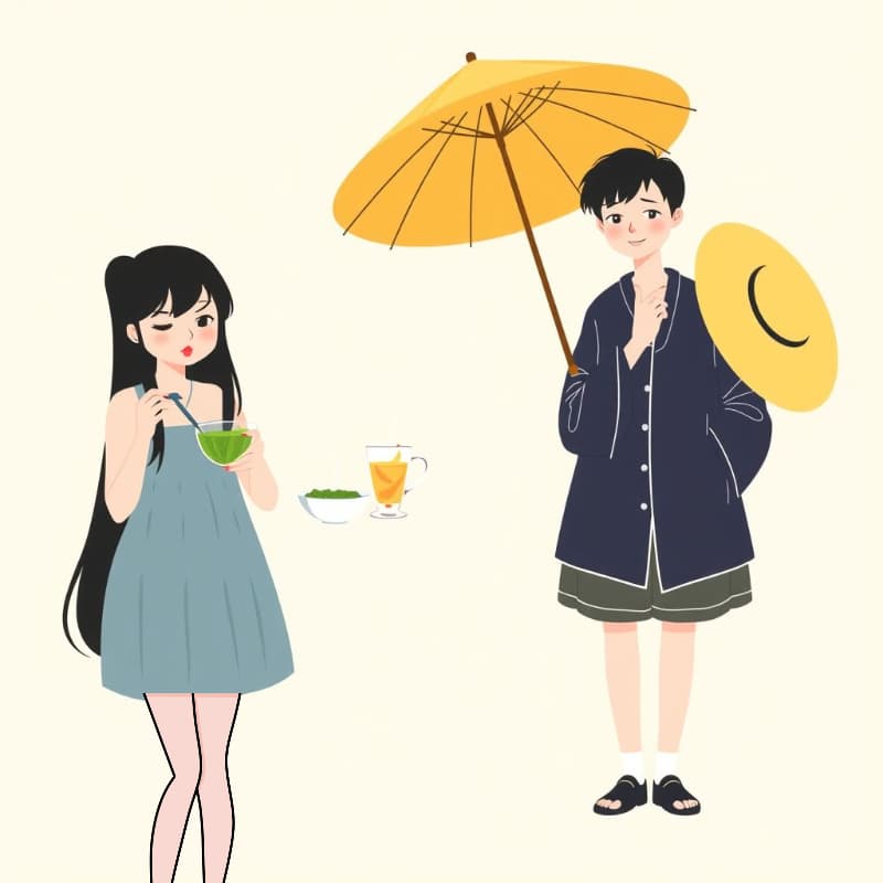 외출 시 모자 + 양산은 필수