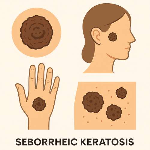 검버섯 위치 얼굴,손등,가슴부위