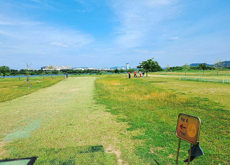 시원한 경치 경상북도 구미 동락파크골프장 소개