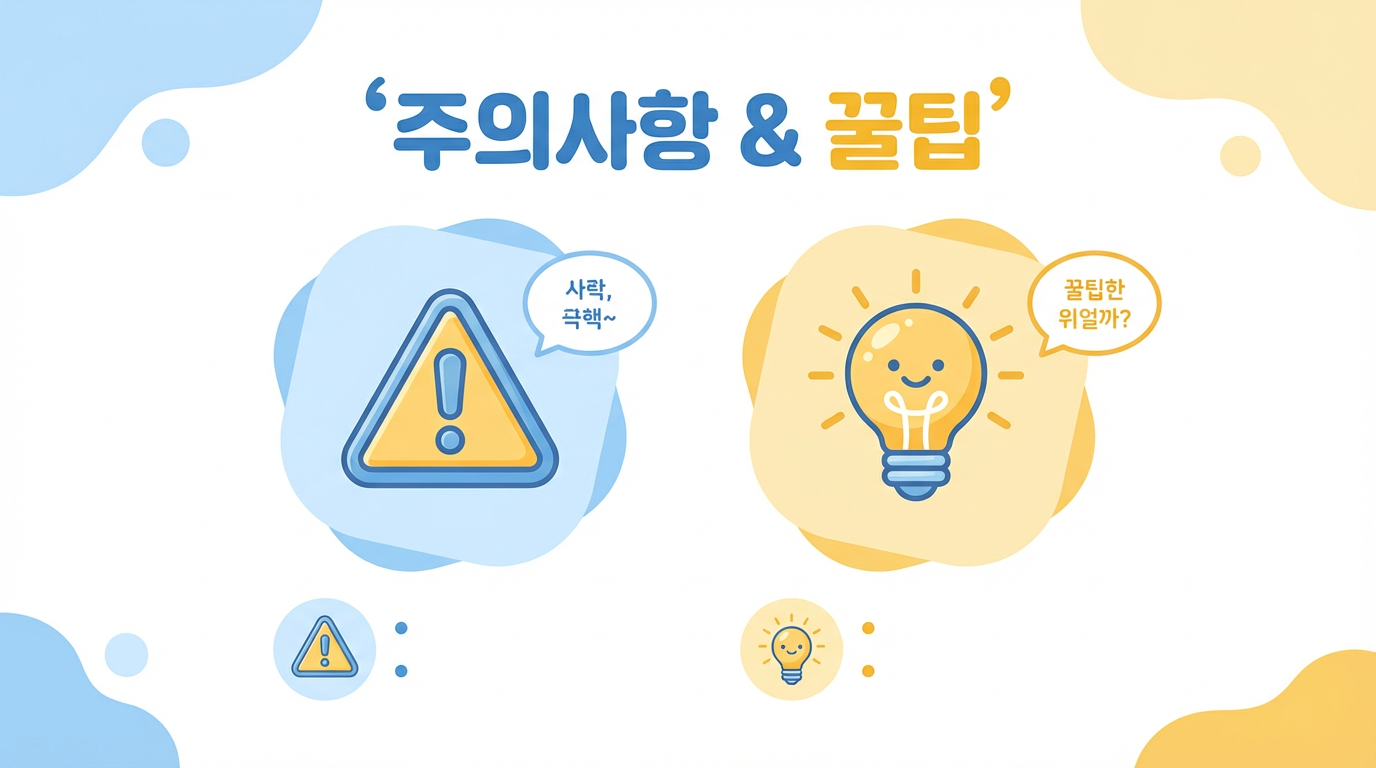 주의사항 &amp; 꿀팁 ❘ 이건 꼭 알아두세요!