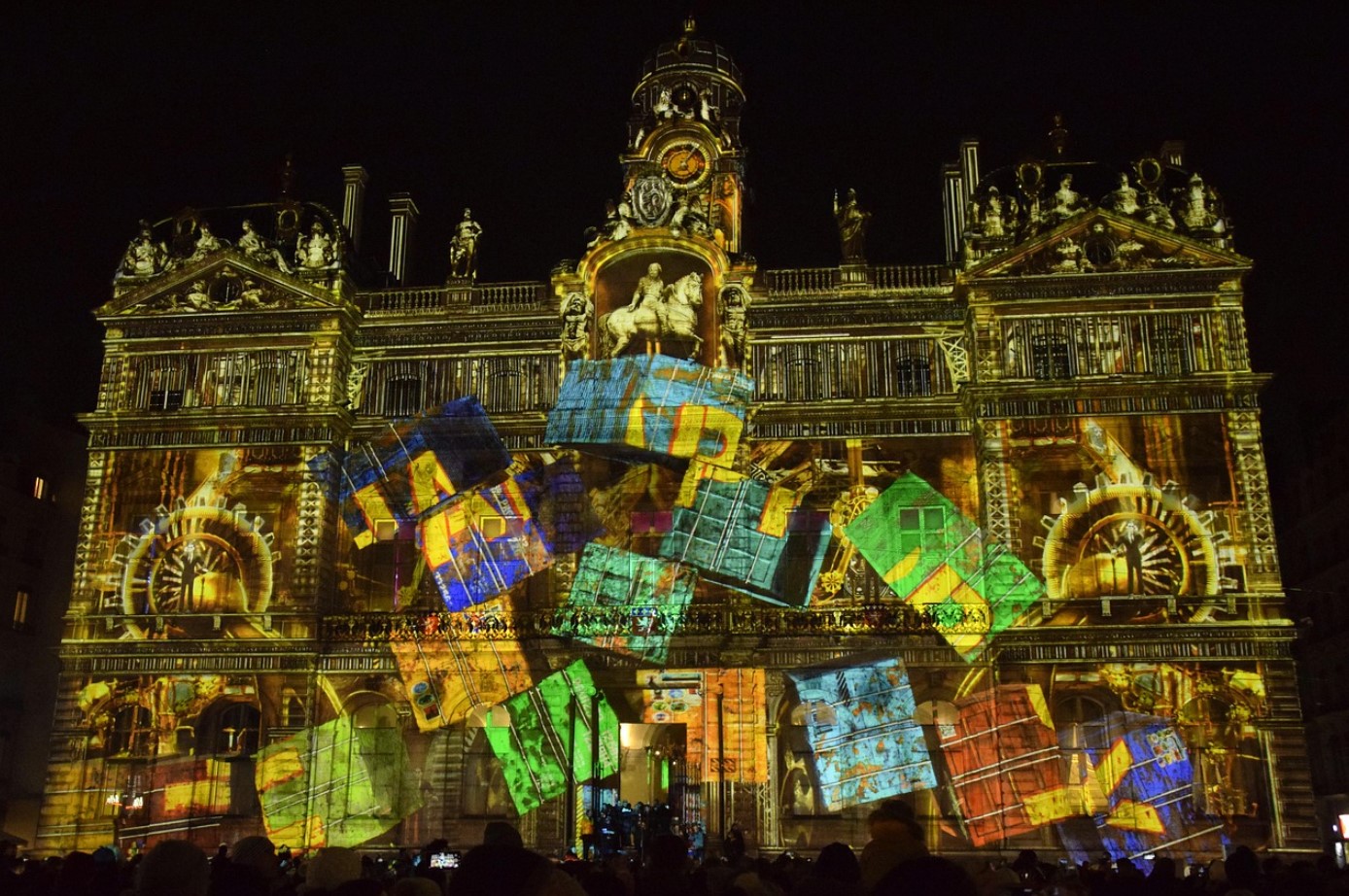 리옹 빛 축제 한 장면