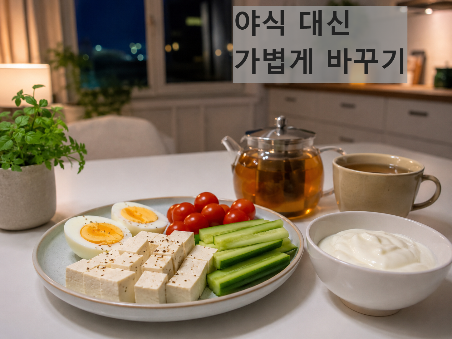 야식 대신 먹기 좋은 가벼운 건강 간식 이미지