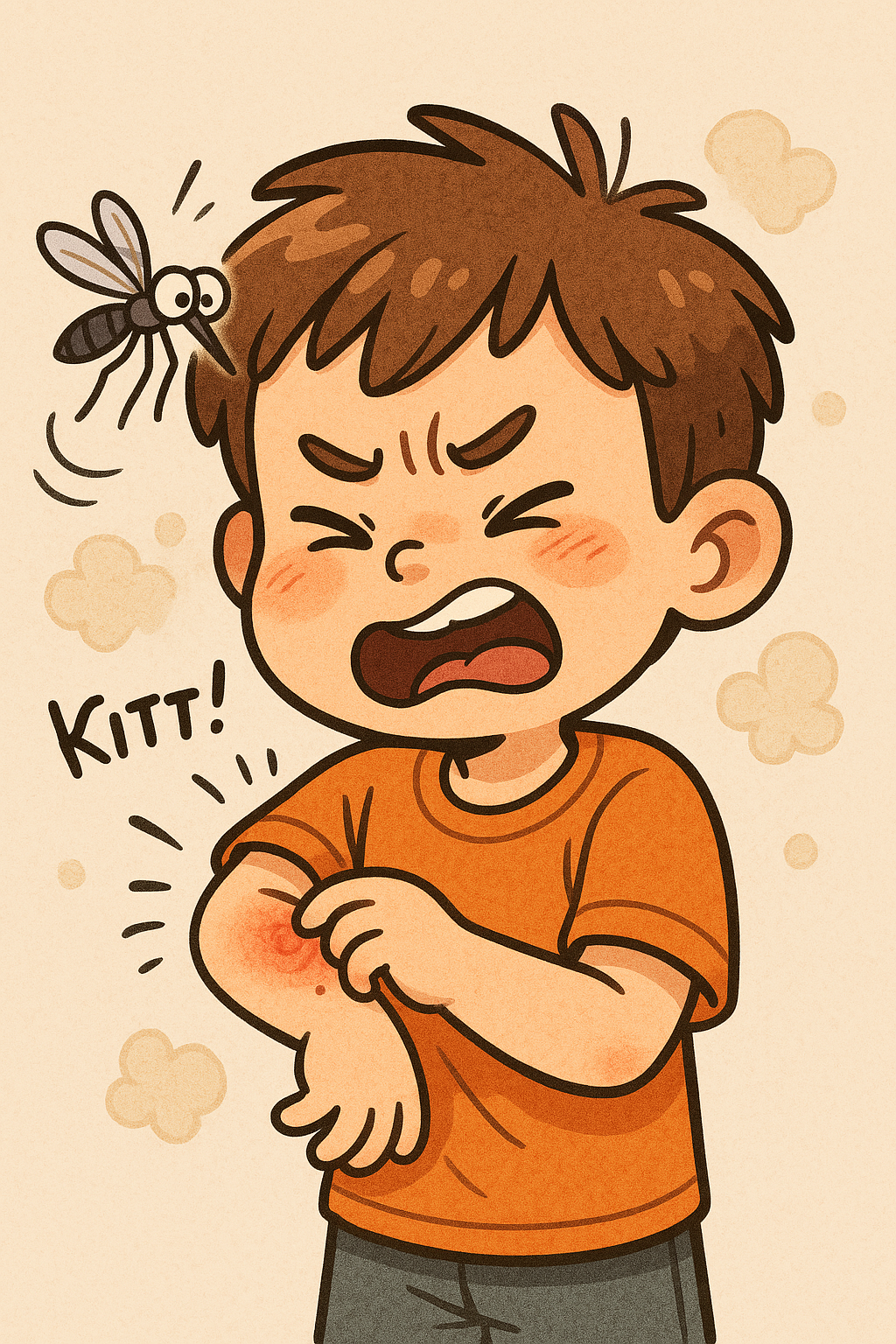 모기에 물려 우는 아기