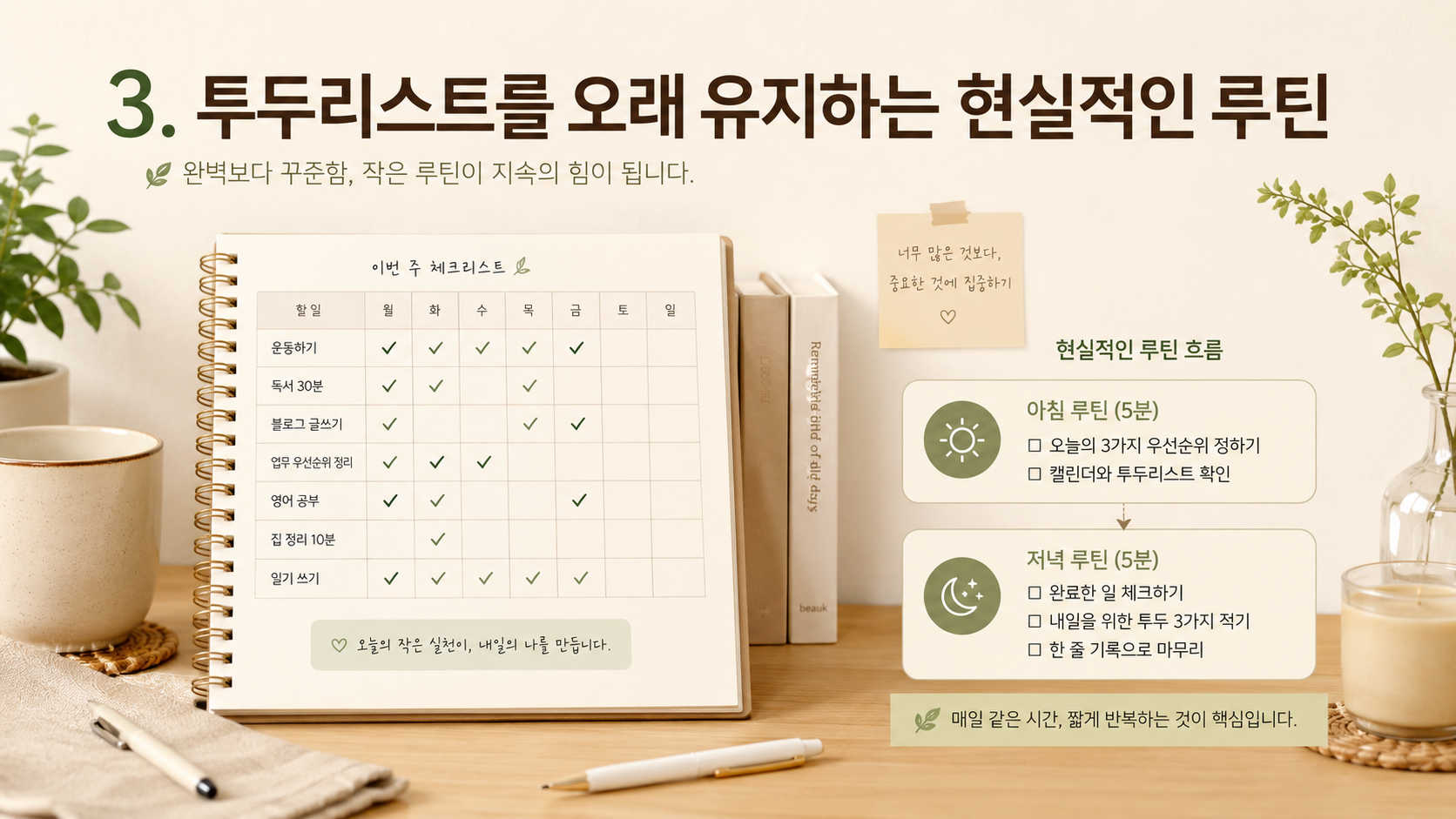 To do list 오래 유지하는 루틴