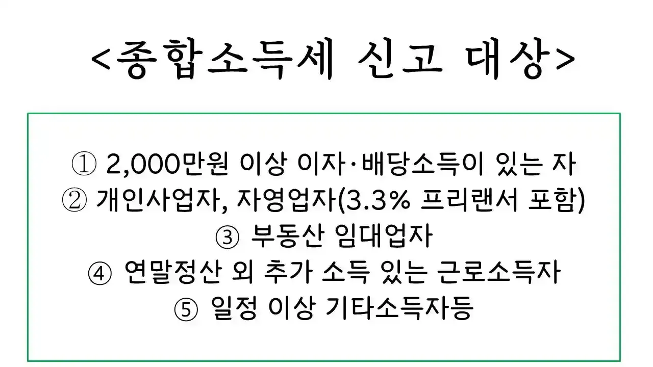 종합소득세 과세표준