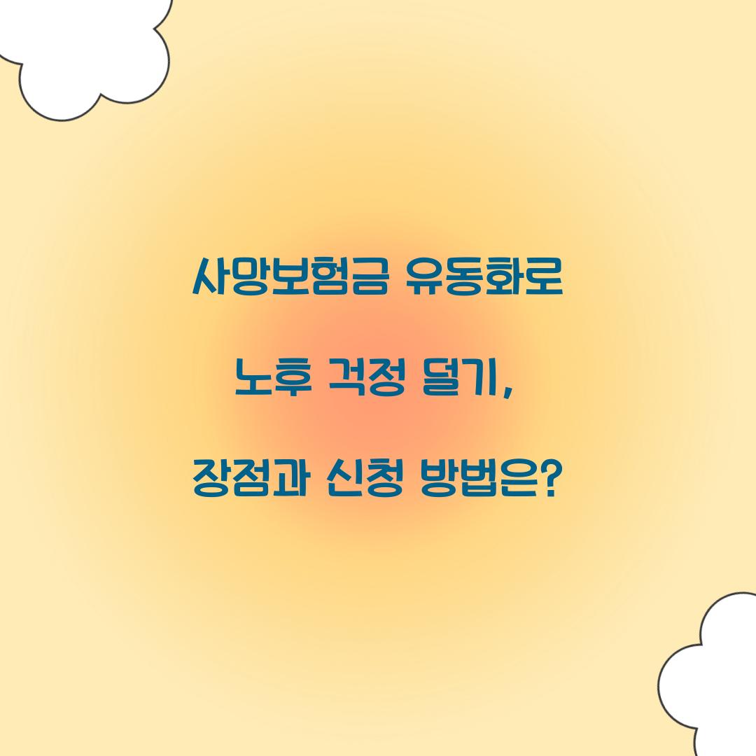 사망보험금 유동화