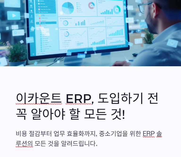 이카운트(ECOUNT)ERP 적용, 장단점 비교 분석
