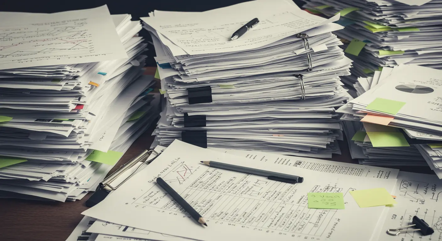 모없는 서류와 종이뭉치 정리하기