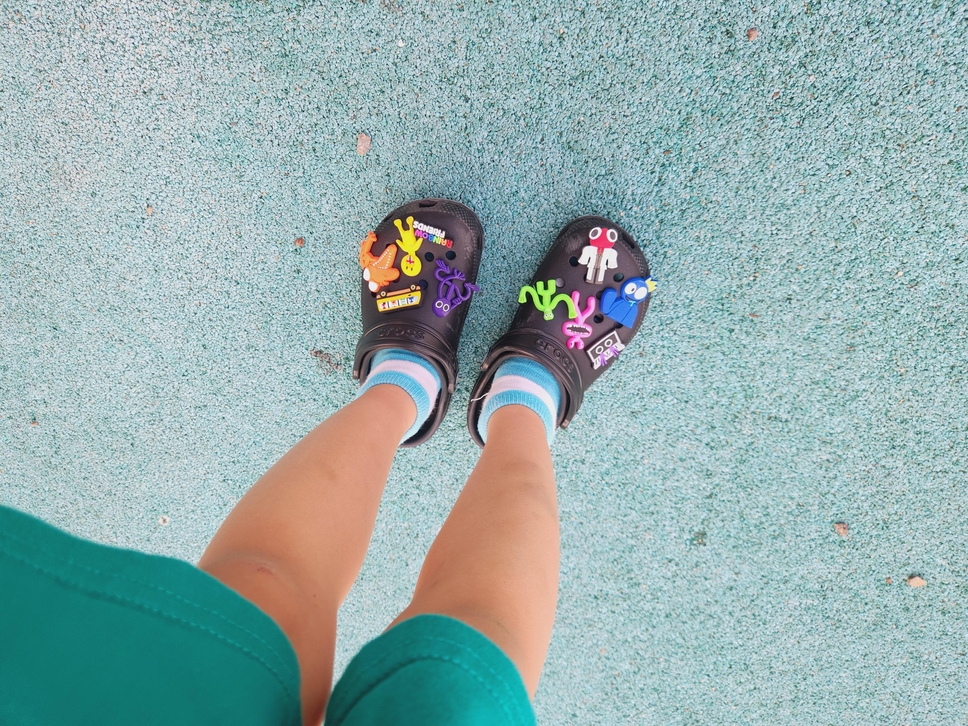 크록스 지비츠 파츠 세트 스마일 데이지 플라워 레인보우 프렌즈