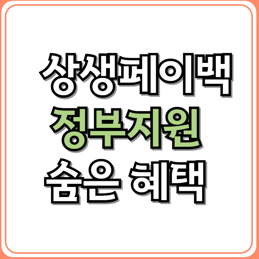 📊 상생페이백 정부지원 숨은 혜택 총정리