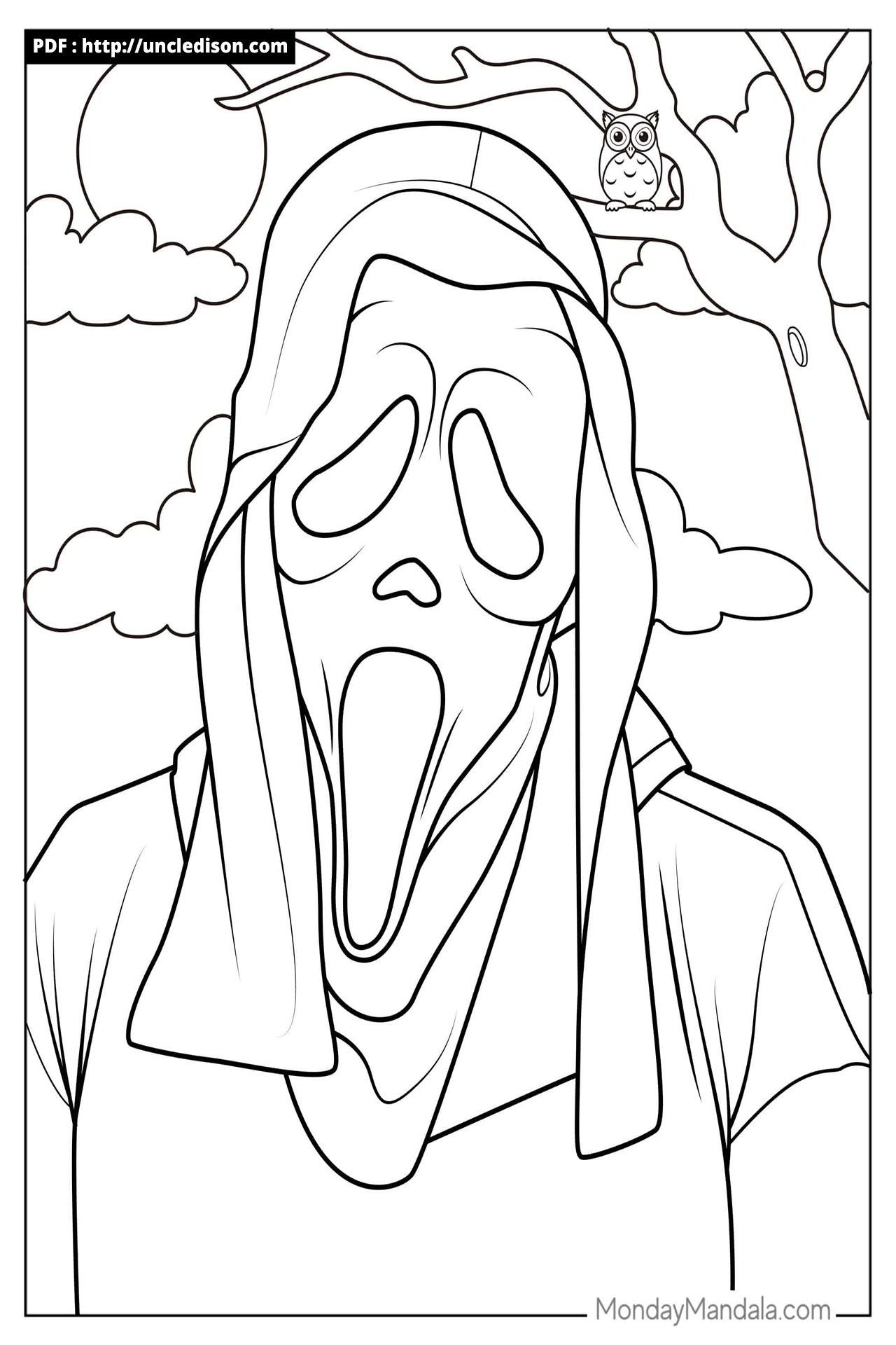 할로윈 색칠공부 도안 유령 고스트