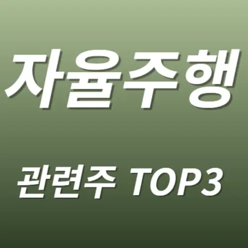 자율주행 관련주 수혜주