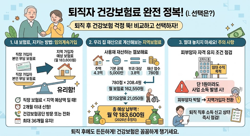 퇴직자 건강보험료 계산