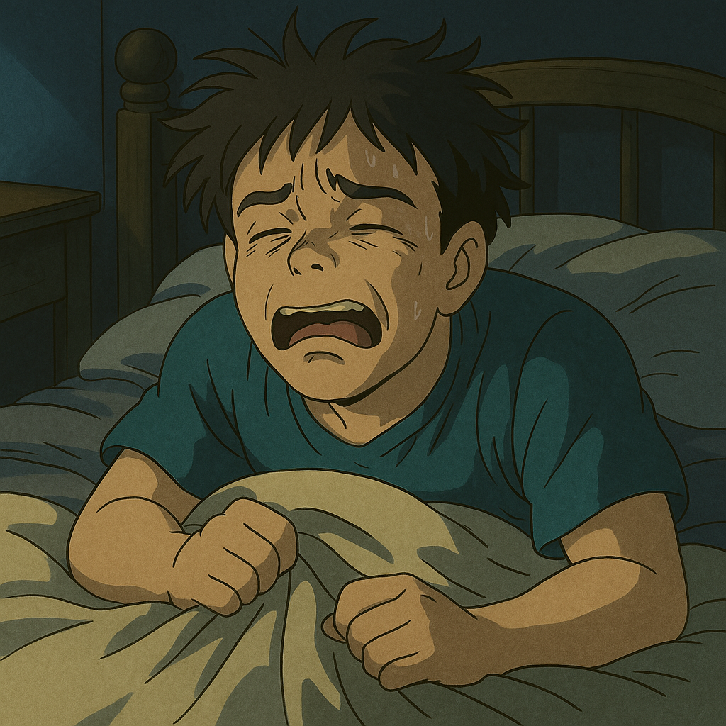 악몽을 꾸는 아이 이미지