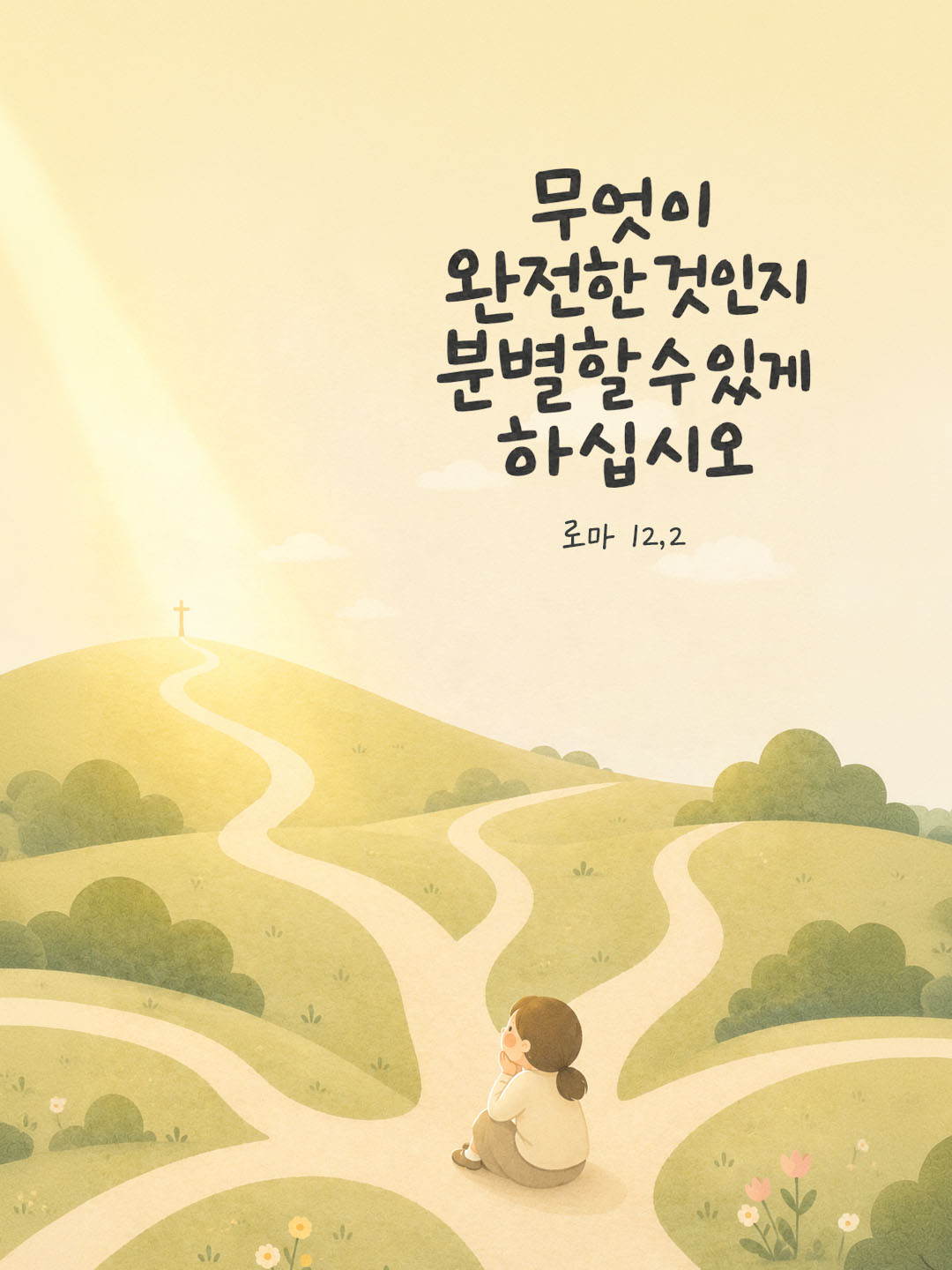 오늘 말씀카드 로마서 12장 2절 성경구절 이미지